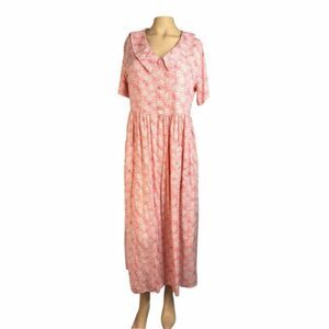 Dressing Clio Pink Floral Midi Dress Petite Cottagecore Prairie